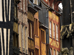 Medieval Rouen buildings