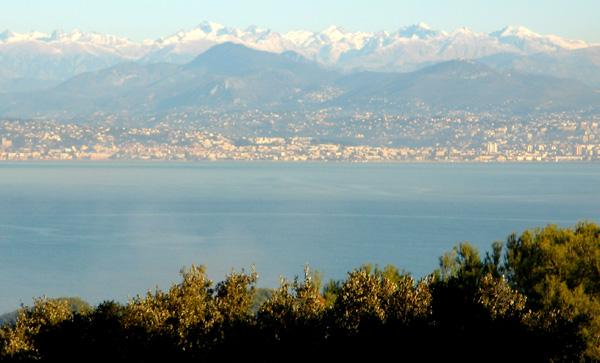 Snow capped Mountains Antibes 