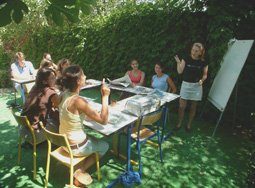 Ourdoor language course in Antibes
