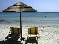 White sand beach in Alghero