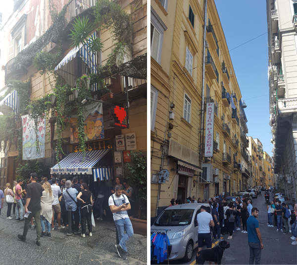 Queuing for pizza in Naples