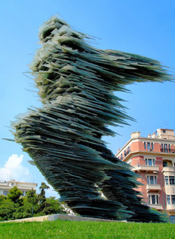 The Runner sculpture in Athens