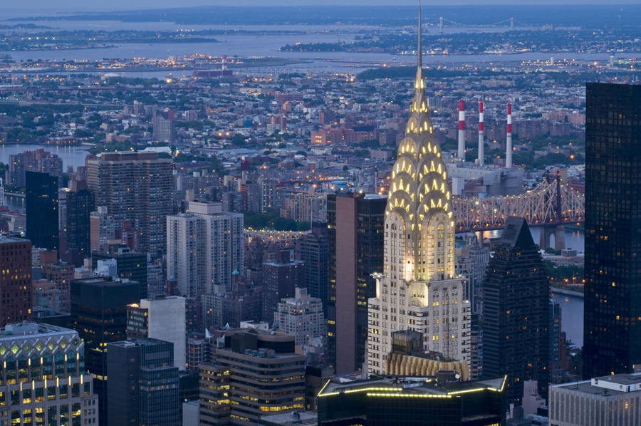 Chrysler building at dusk, New York