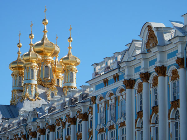 The Catherine Palace in Tsarskoye Selo, 30 km south of St. Petersburg