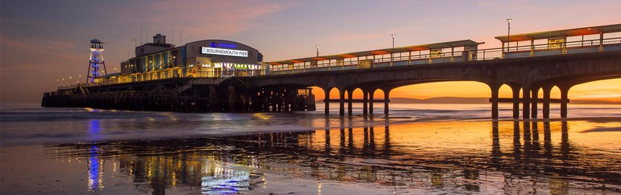 Bournemouth pier at night