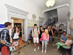Entrance to the Italian school in Rome