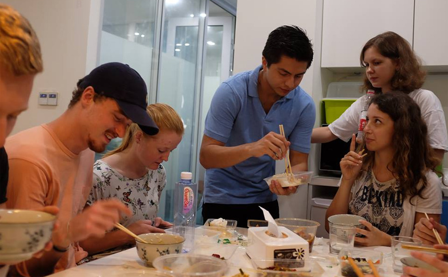 Lunch club at our Chinese school in Shanghai