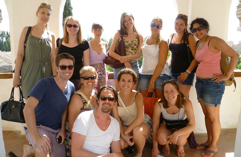 Language students on an activity in Spain