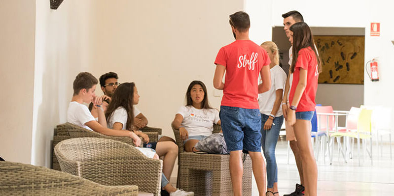 Chatting with the campus staff