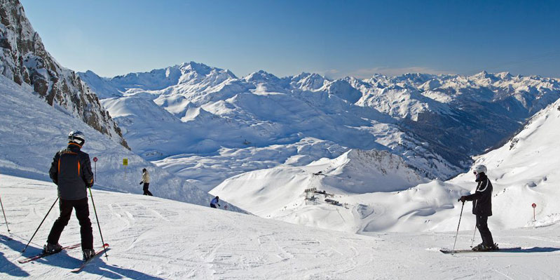 Skiing in St Anton, Austria