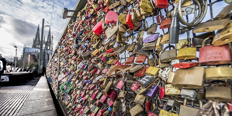 Love locks on the Hohenzollern Bridge