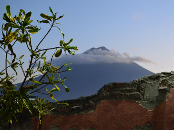View of volcano