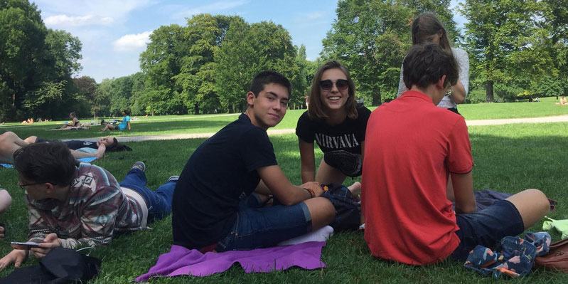Relaxing in the park