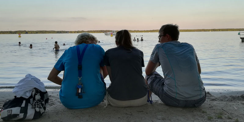 Sitting by Lake Wolzig