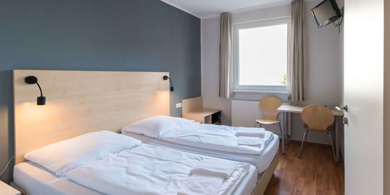 Twin room in on-site residence