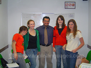 Students with one of our teachers
