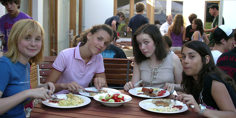 Lunch on the school terrace