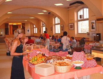 The on-site cafeteria
