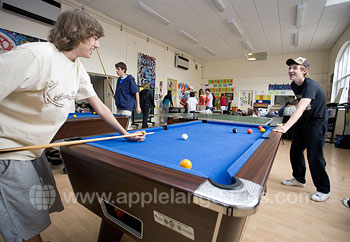 A friendly game of pool