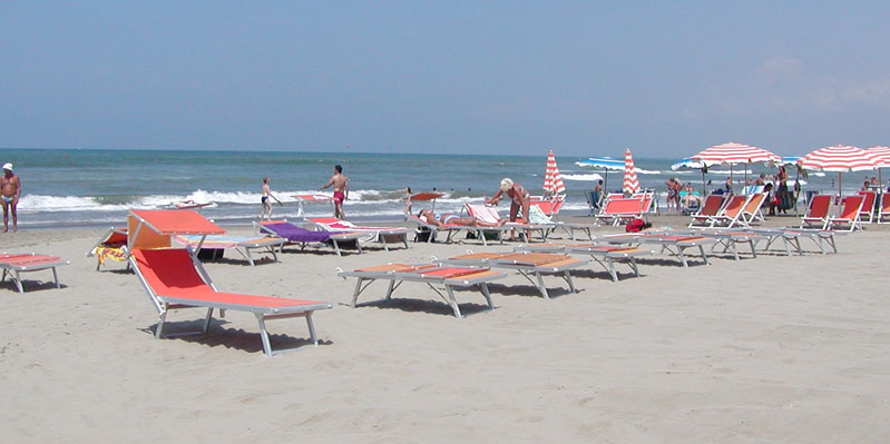 The beach at Viareggio