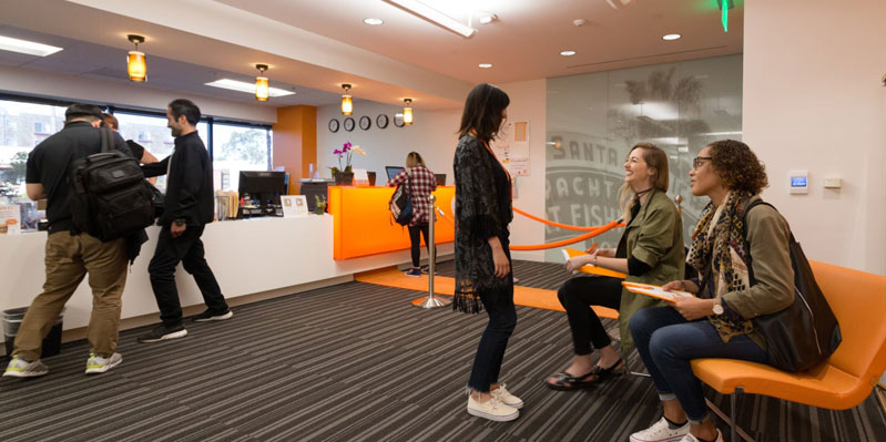 School reception area