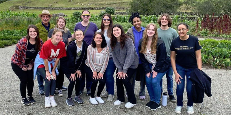 Students on an excursion