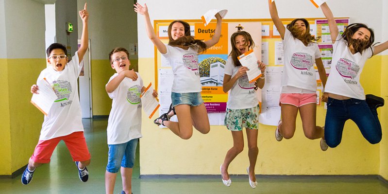 Happy students
