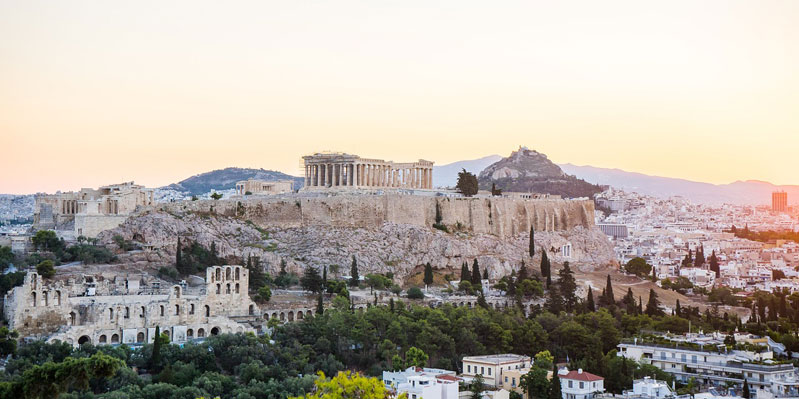 View of The Acropolis of Athens