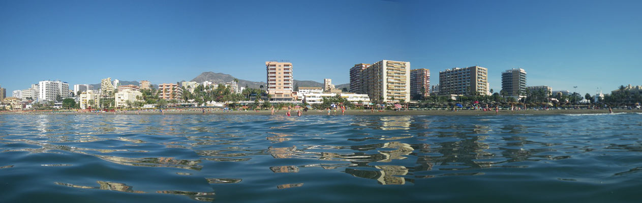 Benalmadena coastline from the Alboran Sea