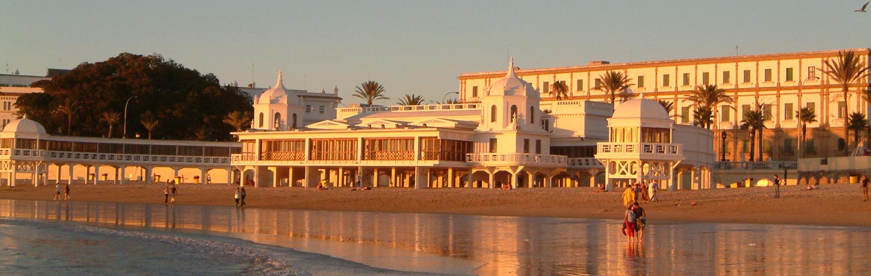 sunset at the beach in Cadiz