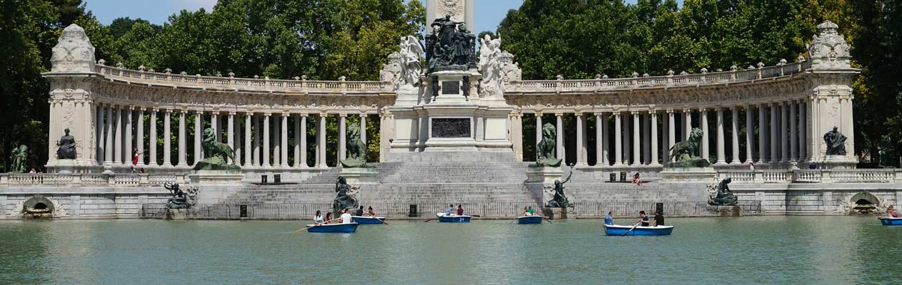 Retiro Park in Madrid, Spain