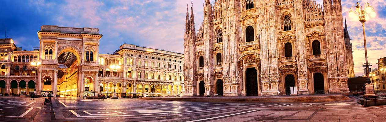 Milan Cathedral and Galleria Vittorio Emanuele II shopping mall