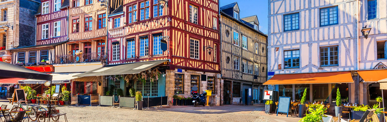 Rouen city centre, France