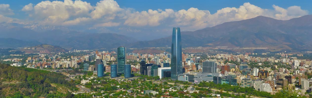 View of Santiago de Chile from San Cristóbal Hill