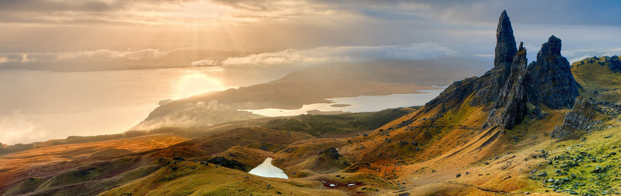 Stunning Scottish landscape, old man of storr