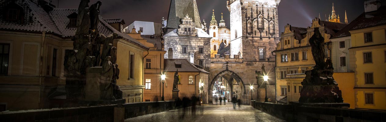 Prague at night