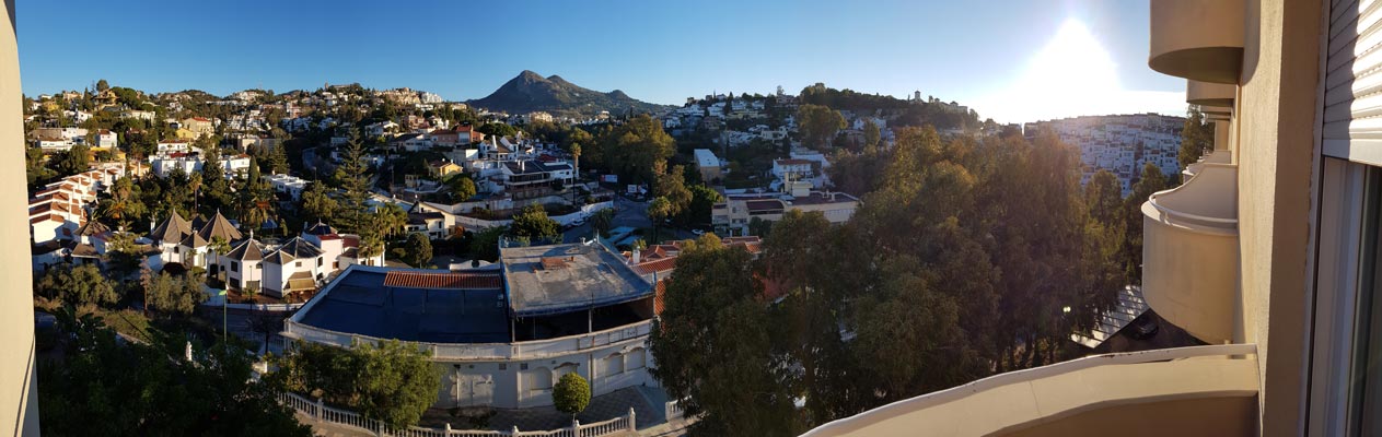 View from a private balcony at our Malaga school