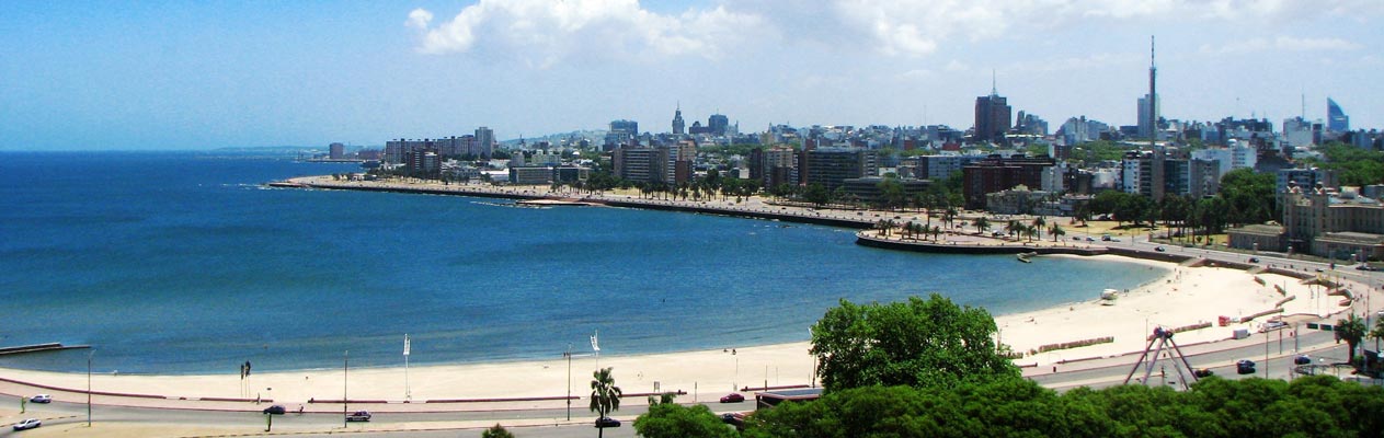 Montevideo city and beach