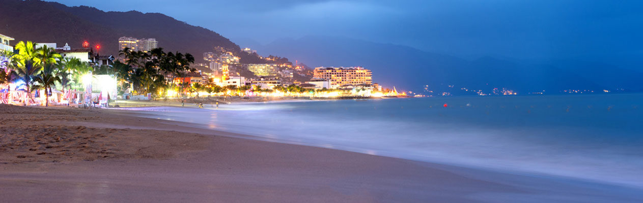 Puerto Vallarta beach at dusk, Mexico