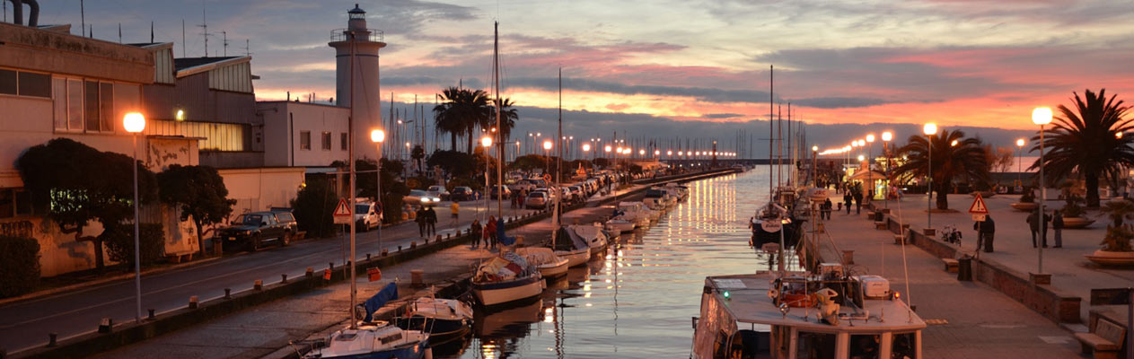 Viareggio on the coast of Tuscany in Italy